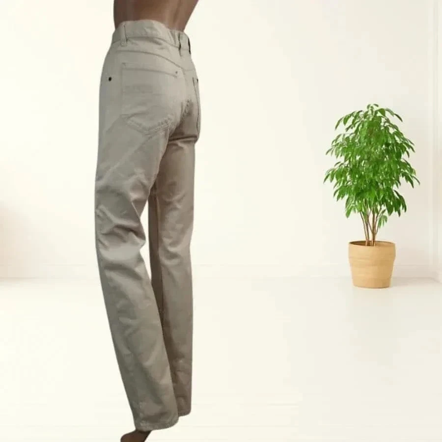 Jeans vintage y2k LEE - corte reto - cintura alta - 100% algodão - creme - novo T36 – photo 5
